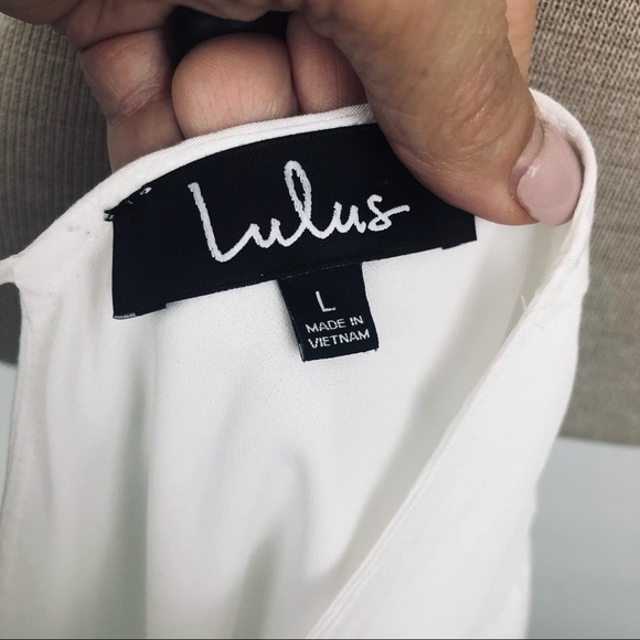 Lulu's White Mini Dress - Picture 6 of 9